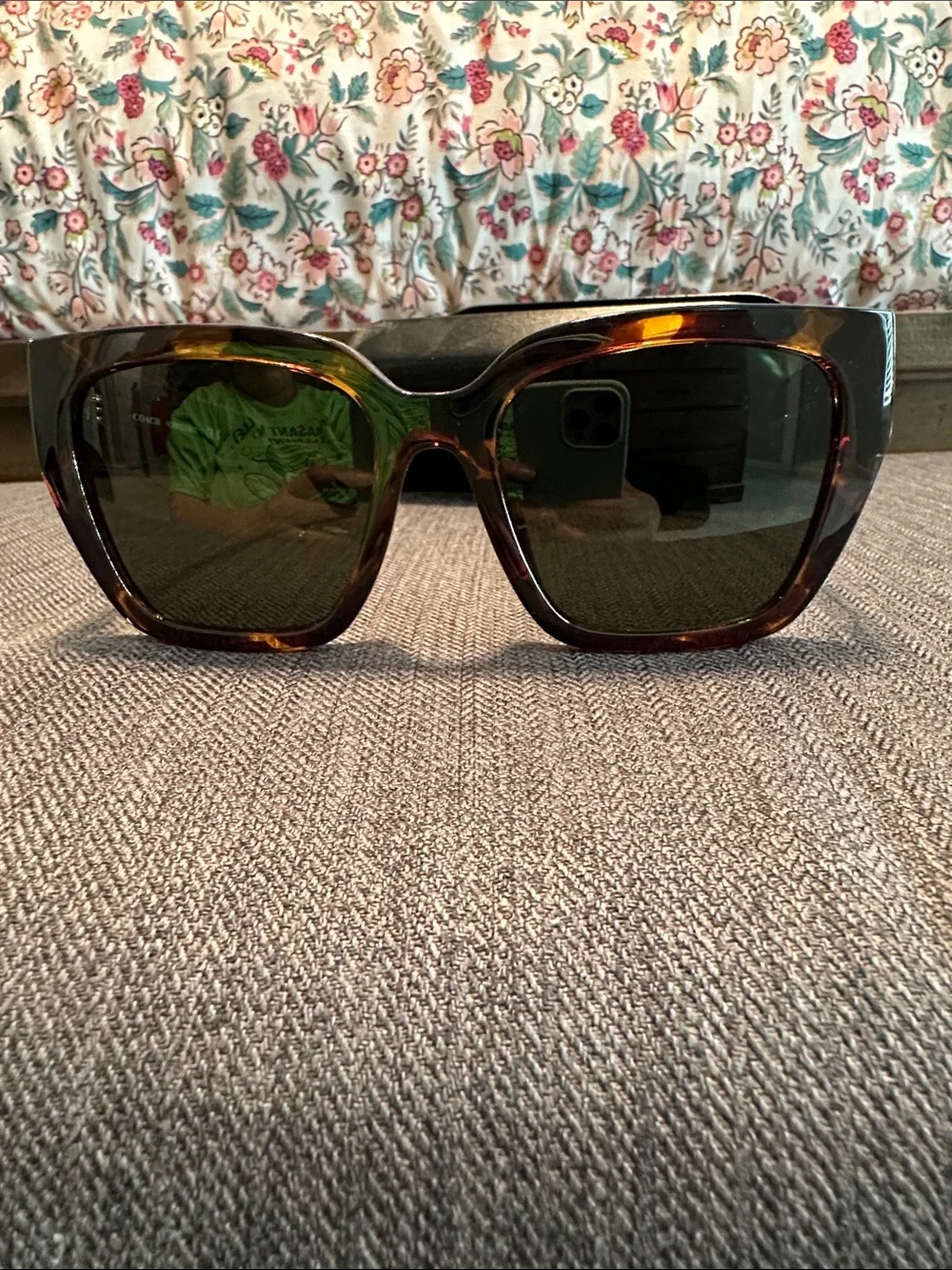 Coach Sunglasses with Dark Green Lenses